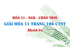 Giải Hóa 11 trang 106 Chân trời Sáng tạo